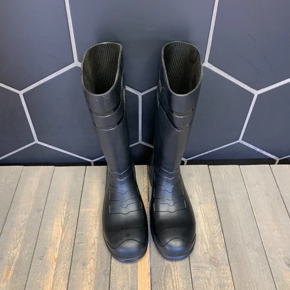 ~New W/O Box! Mens Shoes4Crews Sentry Black Blue Knee High Boots Oil & Slip Work